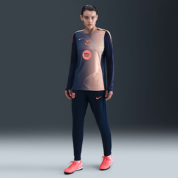 FC Barcelona Strike Üçüncü Nike Dri-FIT Total 90 Örgü Kadın Futbol Eşofman Altı