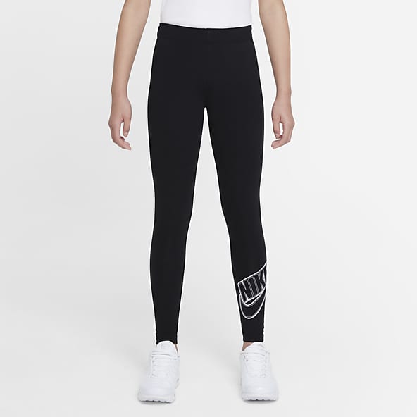 Girls' trousers Nike Pro Dri-FIT Leggings - fireberry/black/white, Tennis  Zone
