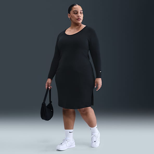 Nike Sportswear Chill Knit Women's Tight Long-Sleeve Midi Mini-Rib Dress (Plus Size)