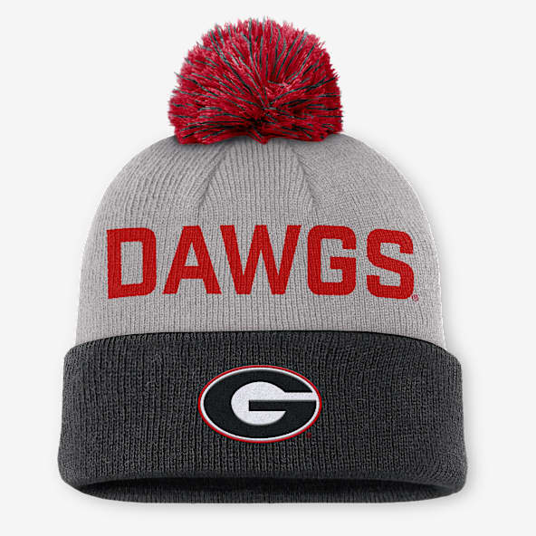 Georgia Primetime Peak Gorro universitario con puño y pompón Nike para hombre