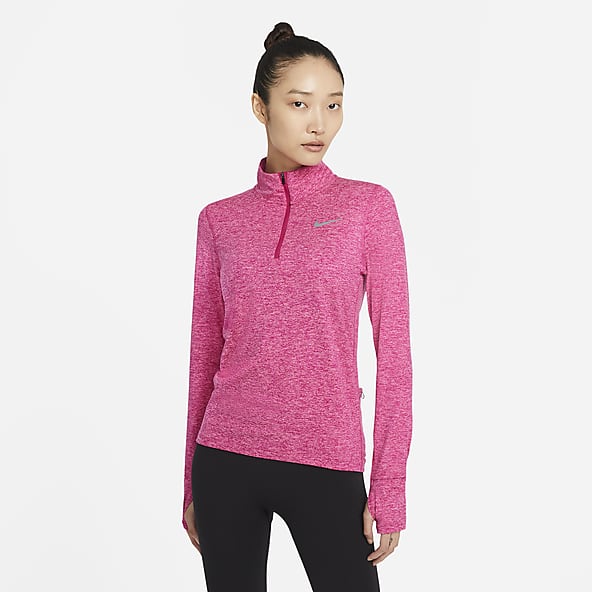 nike pink running top