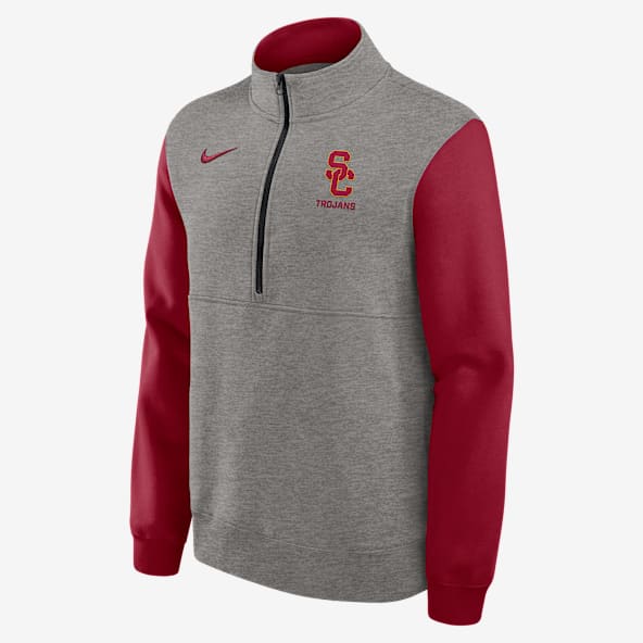 USC Club Men's Nike College 1/2-Zip Crew