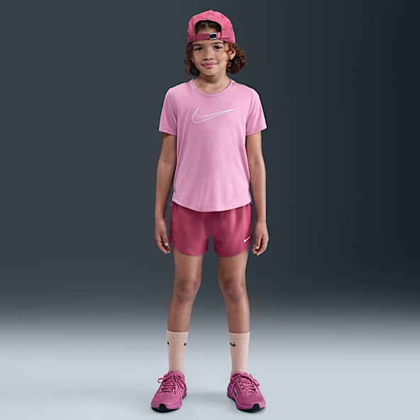 Nike One Big Kids' (Girls') Dri-FIT High-Waisted Woven Training Shorts