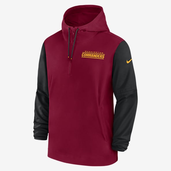 Washington Commanders Sideline Pre-Game Player Men's Nike NFL 1/2-Zip Hooded Jacket