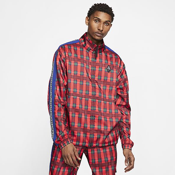 red checkered nike tracksuit