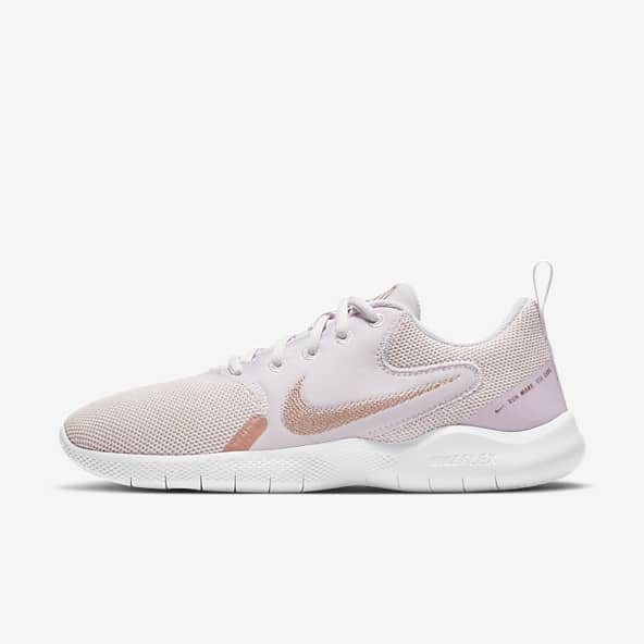 nike pink and grey running shoes
