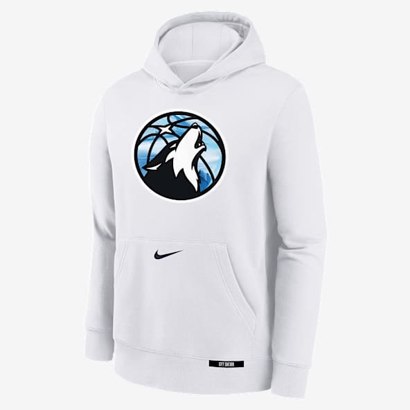 Minnesota Timberwolves Club City Edition Sudadera con gorro sin cierre Nike de la NBA para niños talla grande
