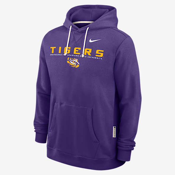 LSU Sideline Men's Nike Dri-FIT College Pullover Hoodie