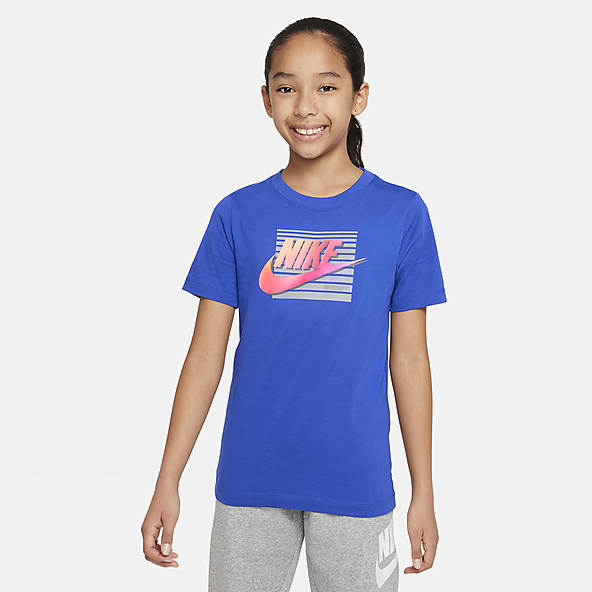 T-shirt Nike bleu microfibre enfant L - Nike - 12 ans