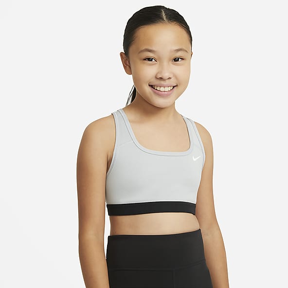 Girls Grey Sports Bras. Nike NZ