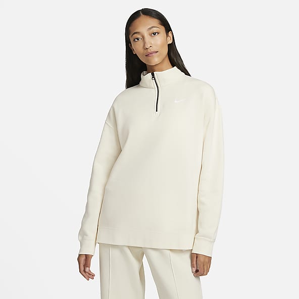 nike quarter zip womens white