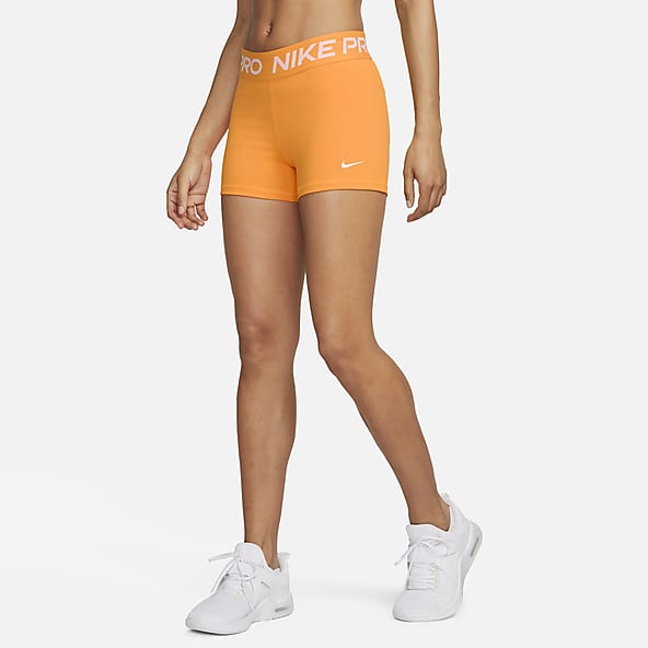 Nike Pro Orange Biker Short Length Tights & Leggings.
