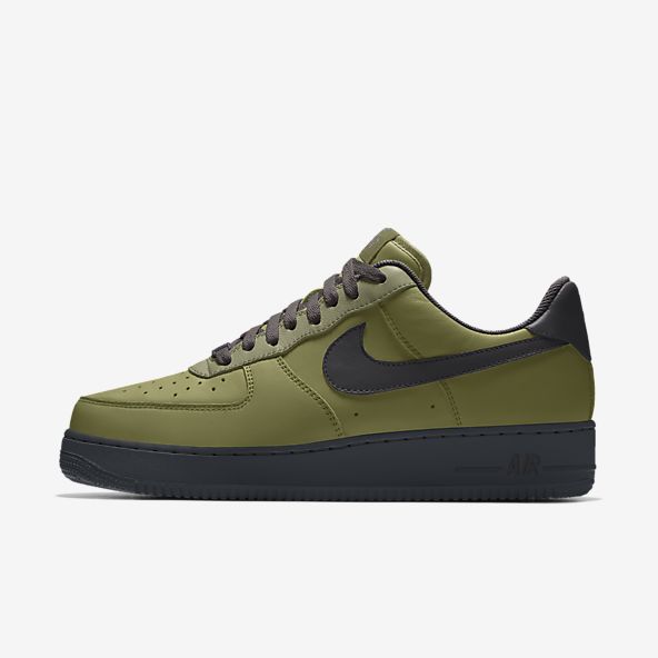 mens olive green air force ones