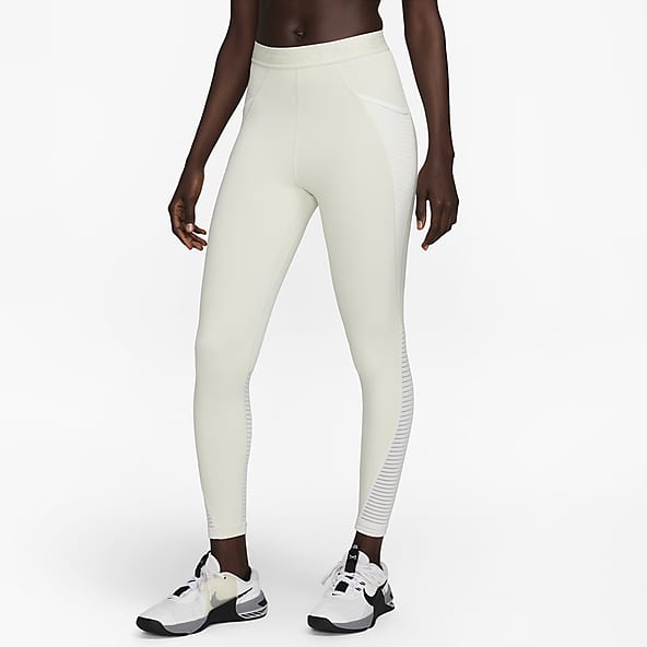 Nike Pro Women's High-Waisted Leggings with Pockets, Light Curry/White,  Medium : : Clothing, Shoes & Accessories