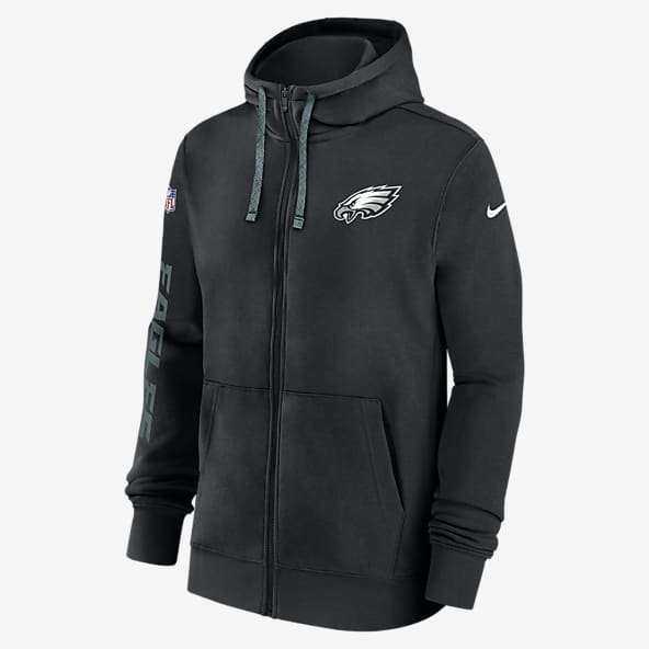 Philadelphia Eagles Sideline Team Issue Club Sudadera con gorro de cierre completo Nike para hombre