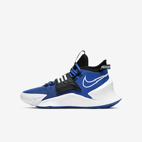 nike basketball shoes white and blue