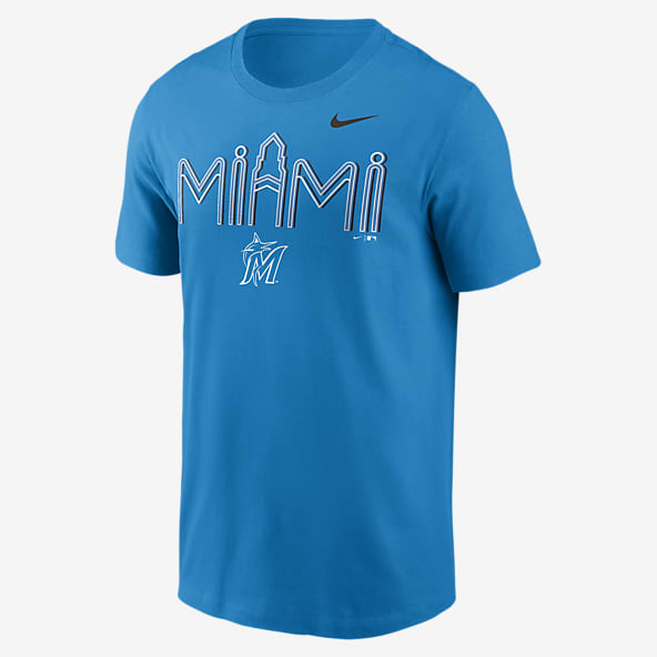 Miami Marlins Shirt Adult Extra Large Black Florida Baseball Athletic Nike  Mens