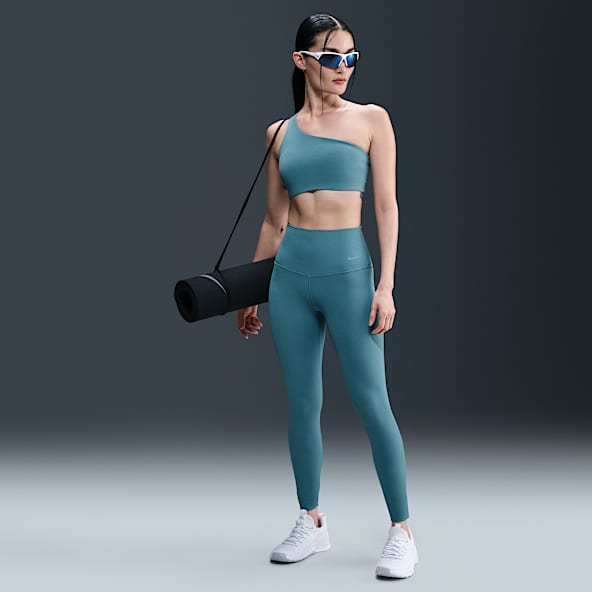 Nike Zenvy Rib 7/8-Leggings mit sanftem Halt und hohem Taillenbund für Damen