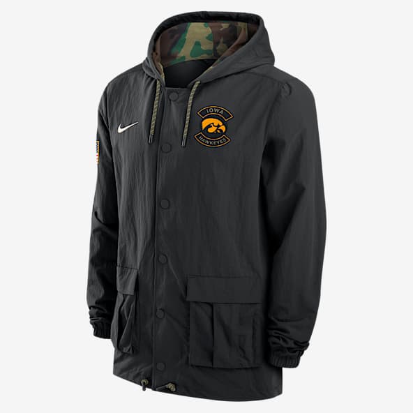 Iowa Iowa Men's Nike Full-Snap Hooded Military Jacket