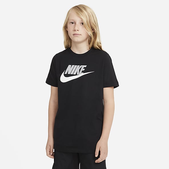 Kids Black Tops & T-Shirts. Nike AU