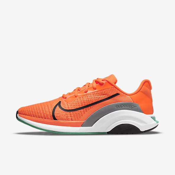 neon orange nike shoes