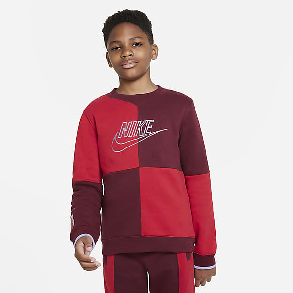 Black nike sweatshirt with red logo Clearance
