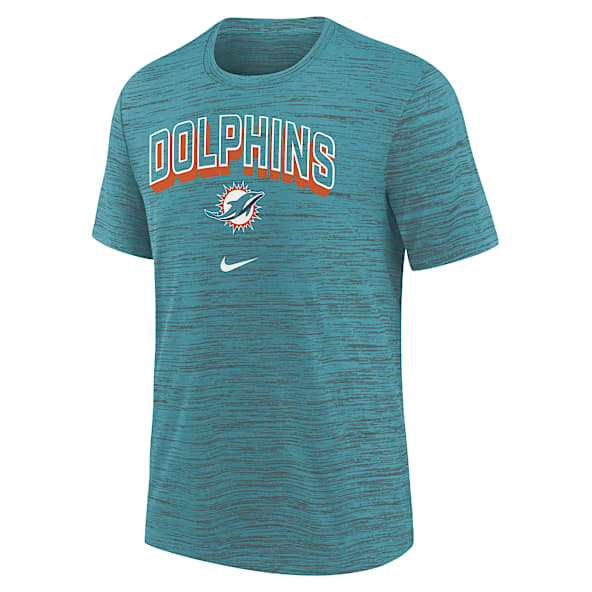 Miami Dolphins Sideline Velocity Playera Nike Dri-FIT de la NFL para niños talla grande