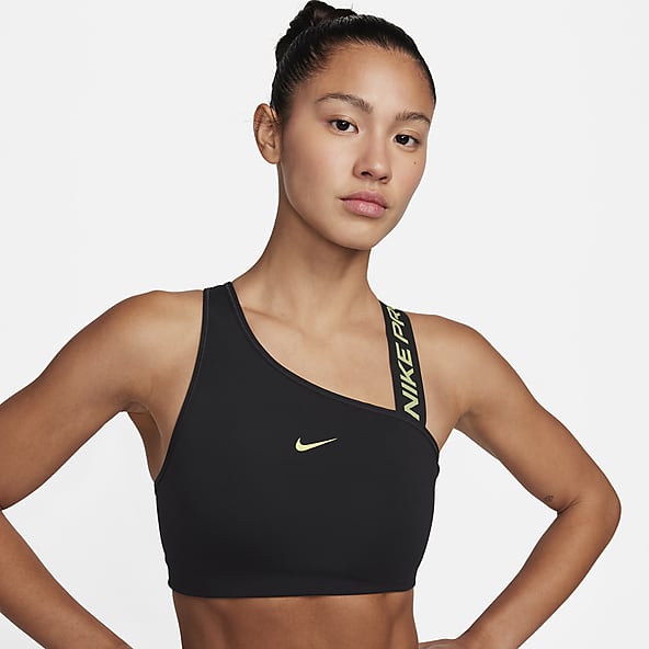 Buy Nike Black Medium Pro Swoosh Support Asymmetrical Sports Bra from Next  Cyprus