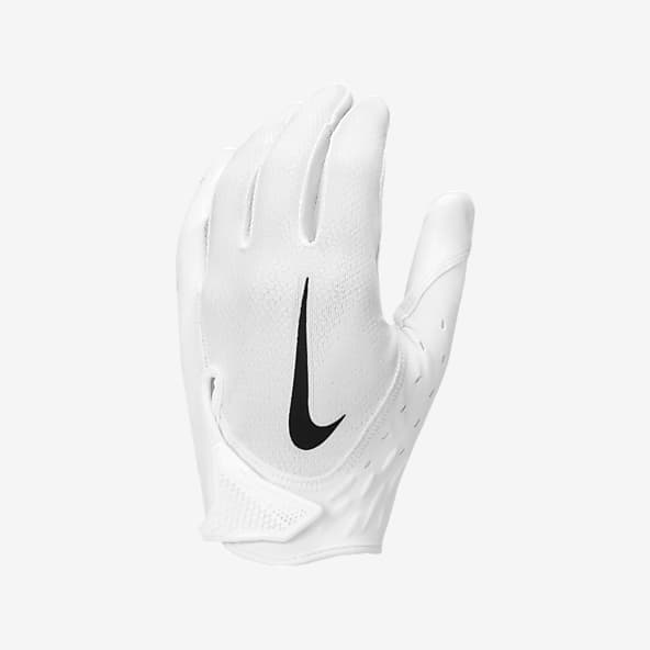 White $ BAGS Football Gloves