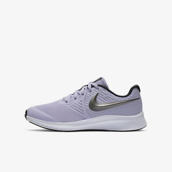 gray and purple nike shoes