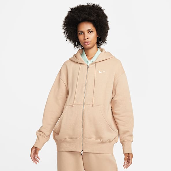 nike oatmeal hoodie zip