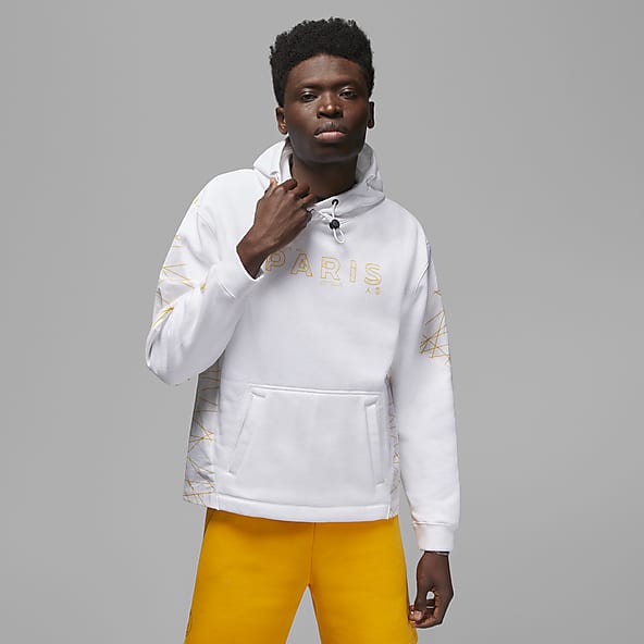 nike hoodie white and gold