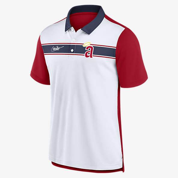Nike, Shirts, Nike Drifit Bsbl Atlanta Braves Polo Shirt Mens Xl Blue  Striped Shirt