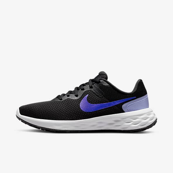nike running shoes blue and black