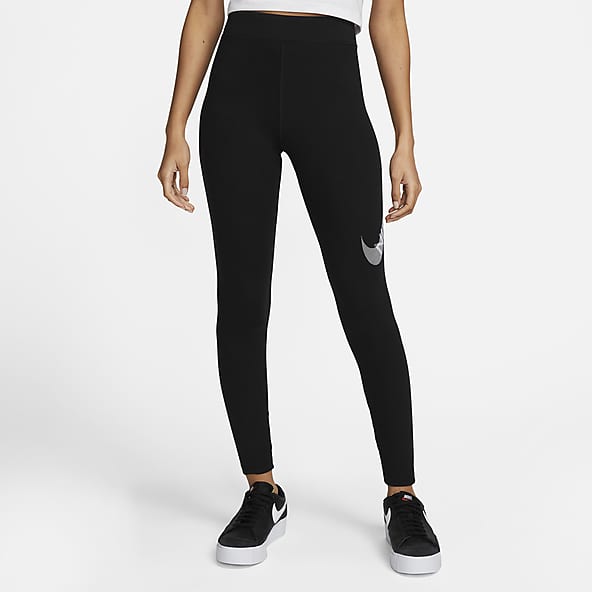 Nike Pro - Czarne legginsy treningowe z siateczki z mini logo Swoosh