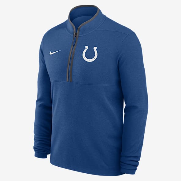 Indianapolis Colts Logo Victory Men's Nike Dri-FIT NFL 1/2-Zip Long-Sleeve Top