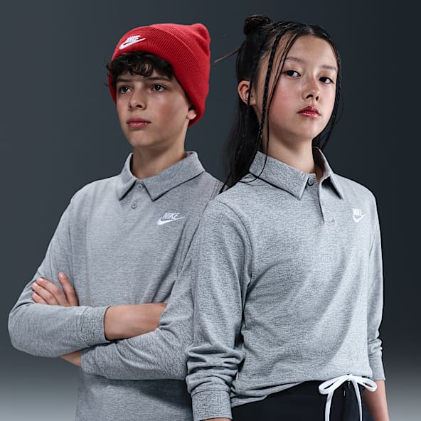 Nike Sportswear Club Big Kids' Knit Long-Sleeve Polo