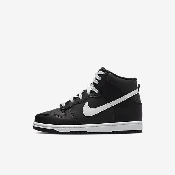nike shoes black and white high top