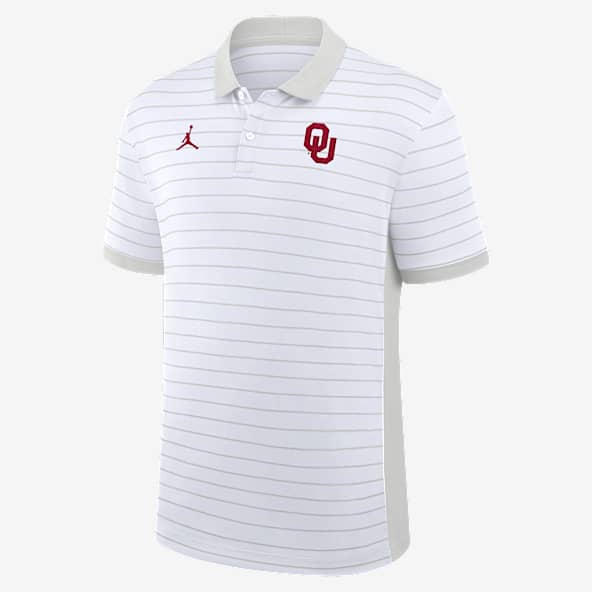 Oklahoma Sideline Victory Stripe Men's Jordan Brand Dri-FIT College Polo