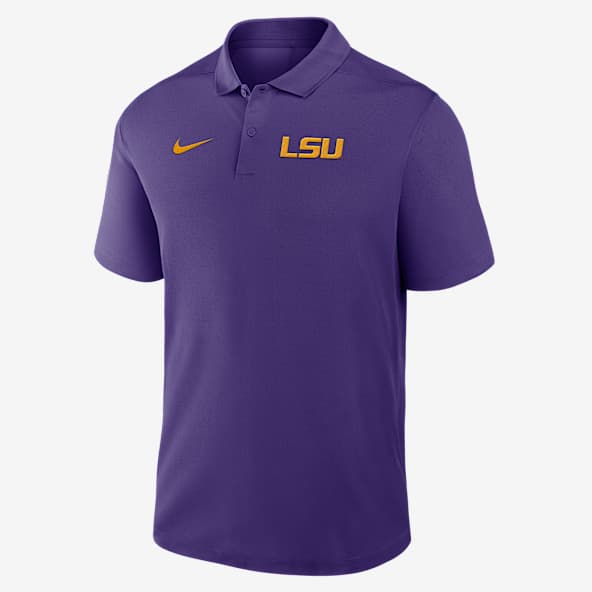 LSU Primetime Victory Primary Logo Polo universitario Nike Dri-FIT para hombre