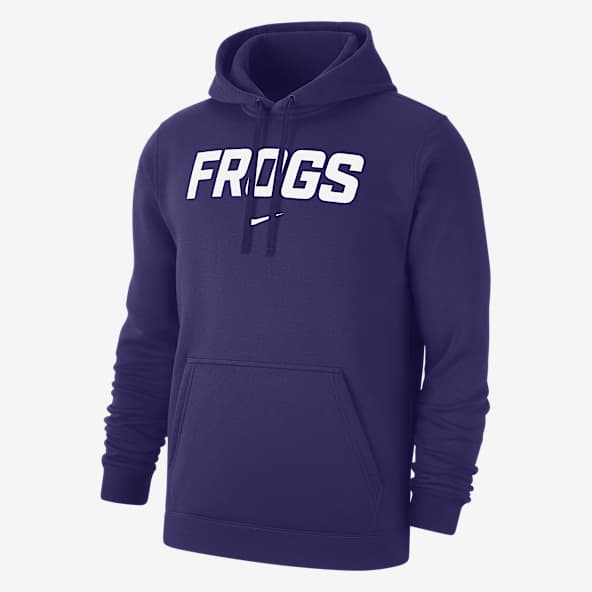 TCU Club Fleece Sudadera con gorro sin cierre universitaria Nike para hombre