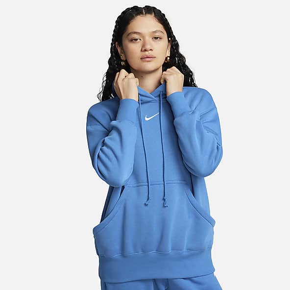 Nike Phoenix Fleece hoodie in blue - MBLUE