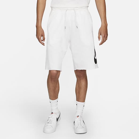white nike athletic shorts