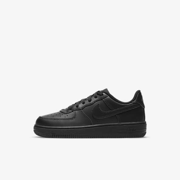 Para niña Negro Air Force 1 bajo Zapatillas. ES