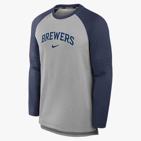 Milwaukee Brewers Authentic Collection Game Time Men's Nike Breathe MLB Long-Sleeve T-Shirt