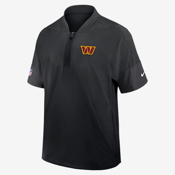 Washington Commanders Sideline Coach Men's Nike NFL 1/2-Zip Short-Sleeve Hooded Jacket