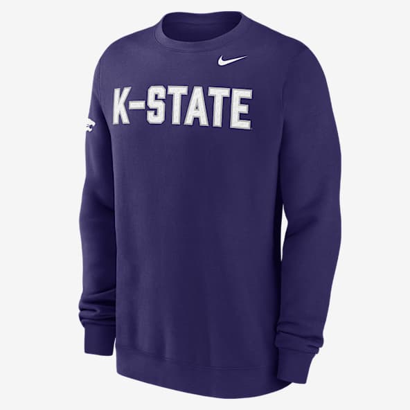 Kansas State Club Fleece Men's Nike College Crew-Neck Sweatshirt