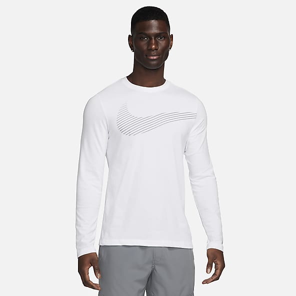 Nike, Shirts, Gray Nike Runnine Long Sleeve Athletic Shirt Size Mens L