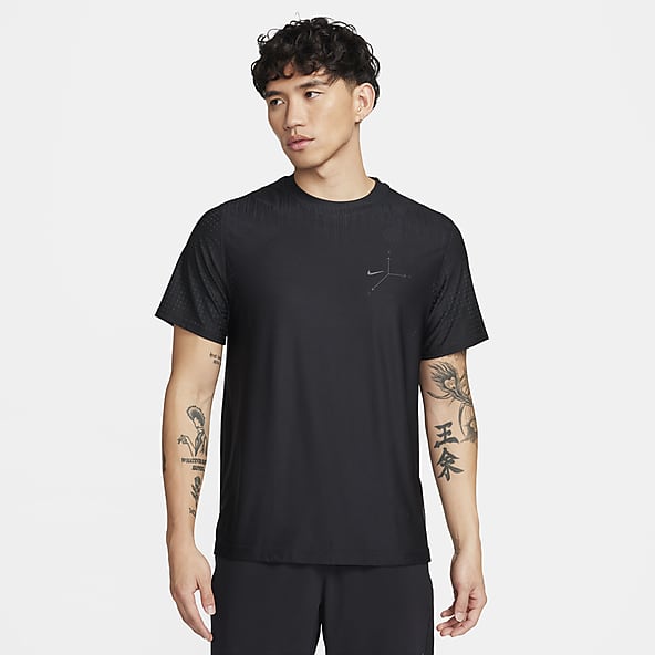 KEFITEVD UV-shirt voor heren, sportshirt met korte mouwen, sneldrogend, sportshirt, licht, functioneel shirt, ademend loopshirt, blauwgrijs, XXL