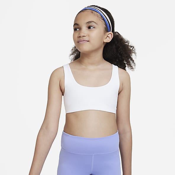 Nike Dri-FIT Indy Big Kids' (Girls') Tank Top Sports Bra in Grey - ShopStyle